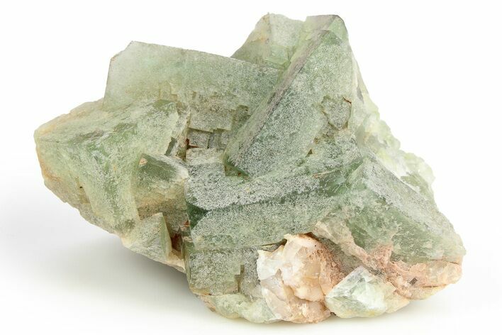 Fluorescent, Green Cubic Fluorite Crystal Cluster - Morocco #253364